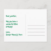 Carte Postale 52e Anniversaire – Motif de feux d'artifice amusan (Dos)