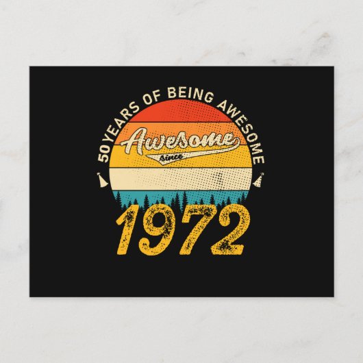 Carte Postale 53 Ans Anniversaire 1972 Cadeau Anniversaire 53 An (Devant)