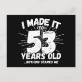 Carte Postale 53 Ans Sarcasique Mème Drôle 53e Anniversaire (Devant)