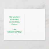 Carte Postale 53e anniversaire : Bold, amusant, simple, arc-en-c (Dos)