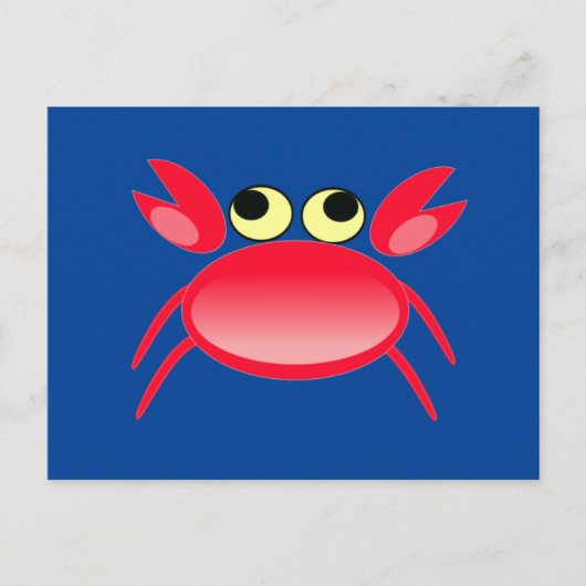 Carte Postale 5486-red-crab-vector CRABE ROUGE VECTEUR DESSIN V (Devant)