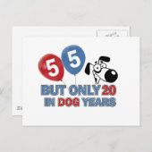 Carte Postale 55 ans Anniversaire (Devant / Derrière)