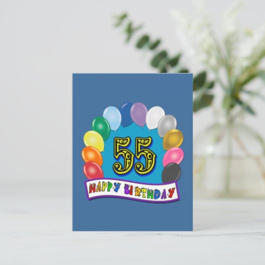 Carte Postale 55e anniversaire Conception des ballons (Debout devant)