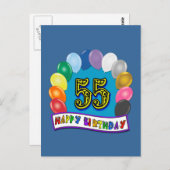 Carte Postale 55e anniversaire Conception des ballons (Devant / Derrière)