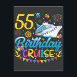 Carte Postale 55e anniversaire Croisière B-Day Party<br><div class="desc">55th Birthday Cruise B-Day Party Amusant design Cadeau Standard Carte Postale Classic Collection.</div>