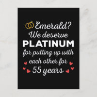 55e anniversaire du Mariage I - Emerald Funny Coup