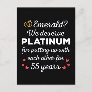 Carte Postale 55e anniversaire du Mariage I - Emerald Funny Coup