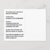 Carte Postale 55e anniversaire - Fun Fireworks, Rainbow Look "55 (Dos)