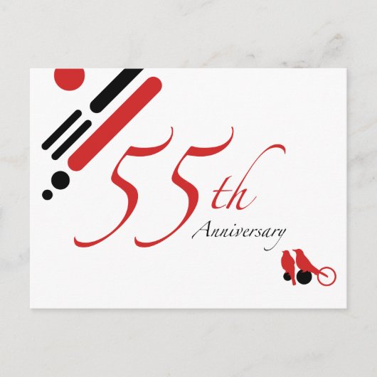 Carte Postale 55e anniversaire (mod birds) (Devant)