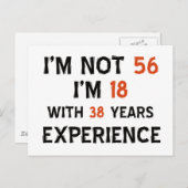 Carte Postale 56e anniversaire (Devant / Derrière)