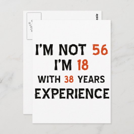 Carte Postale 56e anniversaire (Devant / Derrière)