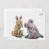 Carte Postale 57 : Koala & kangaroo (Devant / Derrière)