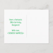 Carte Postale 58e anniversaire : Bold, amusant, simple, arc-en-c (Dos)