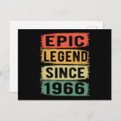 Carte Postale 59 Ans Joyeux Anniversaire 1966 Légende Épique 59è (Devant / Derrière)