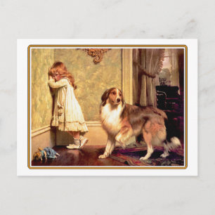 Carte Postale 59 Girl with Pet Shelti