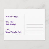 Carte Postale 59e anniversaire : Fun Hearts Motif, Rainbow 59 (Dos)