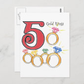 Carte Postale 5 anneaux d'or (Devant / Derrière)