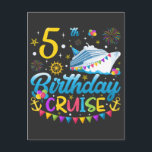 Carte Postale 5 anniversaire Croisière B-Day Fête<br><div class="desc">5th Birthday Cruise B-Day Party Amusant design Cadeau Standard Carte Postale Classic Collection.</div>