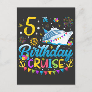 Carte Postale 5 anniversaire Croisière B-Day Fête