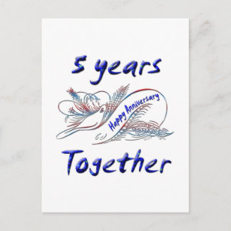 Carte Postale 5 ans ensemble