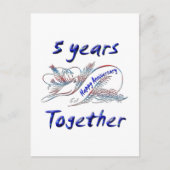 Carte Postale 5 ans ensemble (Devant)