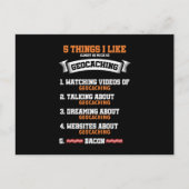 Carte Postale 5 Choses J'Aime Géocaching Pastime Navigation GPS (Devant)