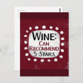 Carte postale 5 étoiles Wine Review (Devant / Derrière)