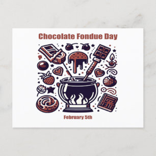 Carte Postale 5 févr. - Jour de la Fondue de chocolat