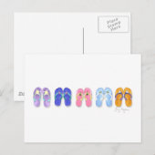 Carte Postale 5 Pairs of flip-flops postcard (Devant / Derrière)