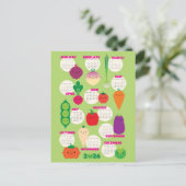 Carte Postale 5 Par Jour Kawaii Légumes 2026 Calendrier (Debout devant)