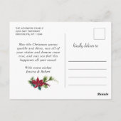 Carte Postale 5 Photo Elegant Poinsettia Noël CROIRE (Dos)