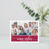 Carte Postale 5 Photos Collage Chaleureux Voeux Simple Noël (Debout devant)