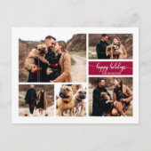 Carte Postale 5 Photos Joyeuses Fêtes Moderne Collage Noël (Devant)