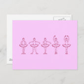 Carte Postale 5 Positions de ballet (Devant / Derrière)