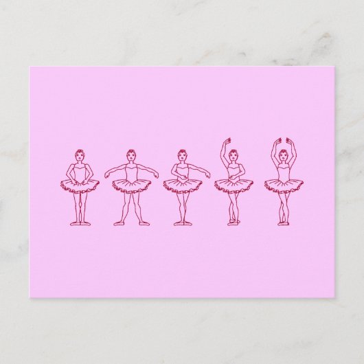 Carte Postale 5 Positions de ballet (Devant)