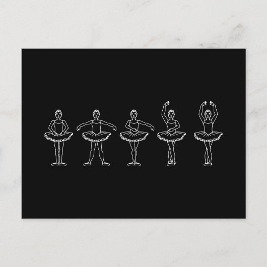 Carte Postale 5 Positions de ballet (Devant)