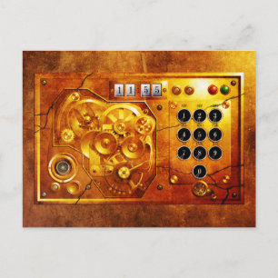 Carte Postale 5 to of 12 Steampunk clock grunge