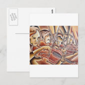 Carte Postale 5 violons (Devant / Derrière)