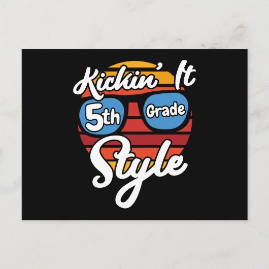 Carte Postale 5e année Première journée 5e année Retour à l'écol (Devant)