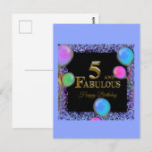 Carte Postale 5e anniversaire (Devant / Derrière)