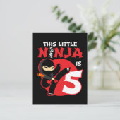 Carte Postale 5e anniversaire 5 ans Enfants Party Little Ninja 5 (Debout devant)