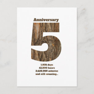 Carte Postale 5e anniversaire de mariage - Célébration de l'anni