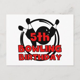 Carte Postale 5e Bowling Anniversaire Tshirts et cadeaux