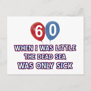 Carte Postale 60 ans mer morte conception d'anniversaire