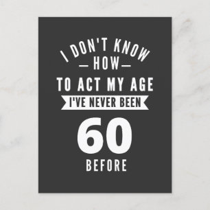 Carte Postale 60 et fabuleux / Joyeux 60e anniversaire