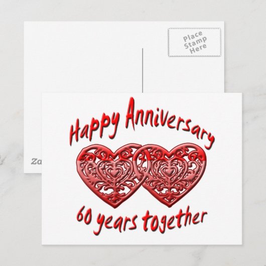 Carte Postale 60e anniversaire (Devant / Derrière)