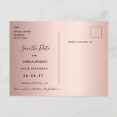 Carte Postale 60e anniversaire 60 étoiles d'or roses enregistrer (Dos)