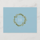 Carte Postale 60e anniversaire, date à retenir, floral greenery (Dos)