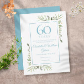 Carte Postale 60e anniversaire de mariage Save the Date verdure