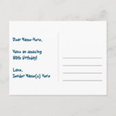 Carte Postale 60e anniversaire : motif coeurs amusants, arc-en-c (Dos)